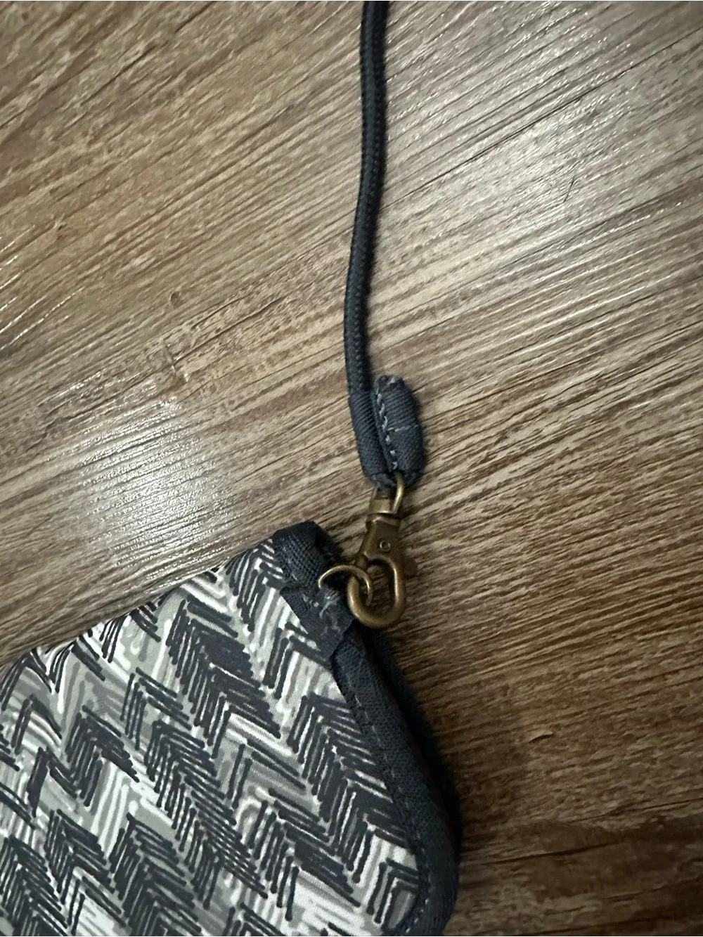Compact Crossbody Bag in Black and White